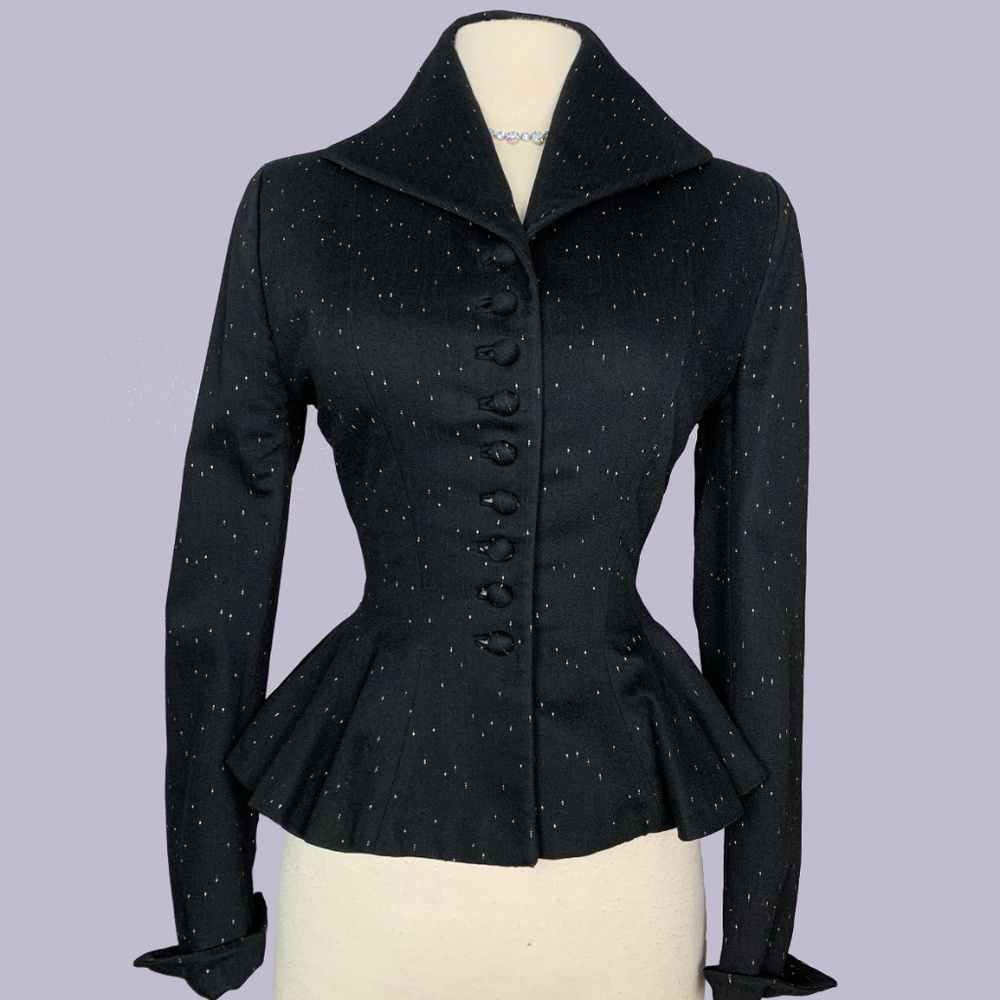 Dramatic New Look Peplum Jacket by Lilli Ann.